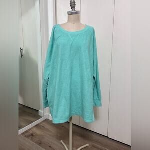 Danskin Now Aqua Fleece Pullover Sweatshirt Cozy Relaxed Everyday Fit Women 3X